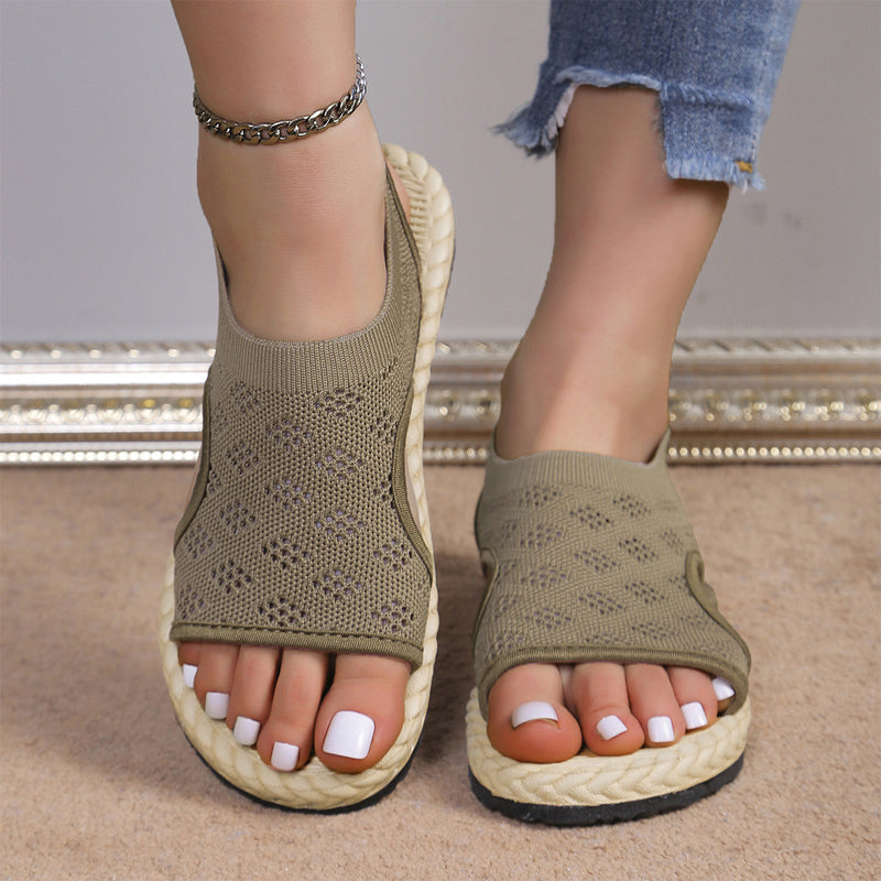 Franka | Sandales plates confortables pour femmes en maille