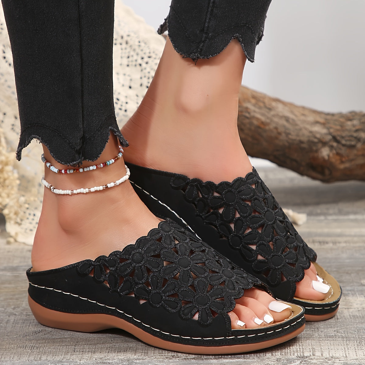 Detta | Sandales pour femmes ergonomiques avec semelle compensée