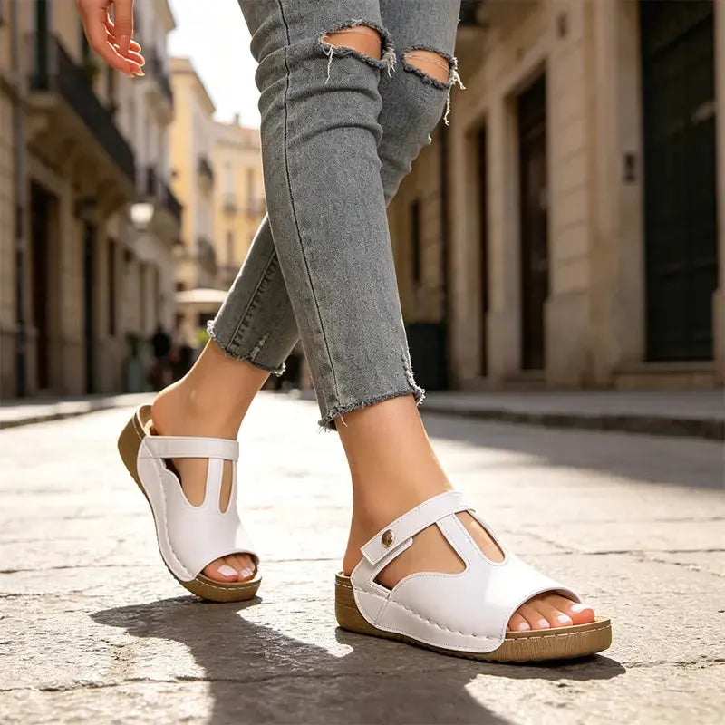 Gerda | Sandales pour femmes à la mode en simili cuir