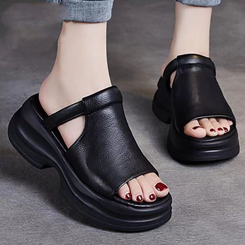 Jenny | Sandales à talons compensés élégantes pour femmes avec semelles douces