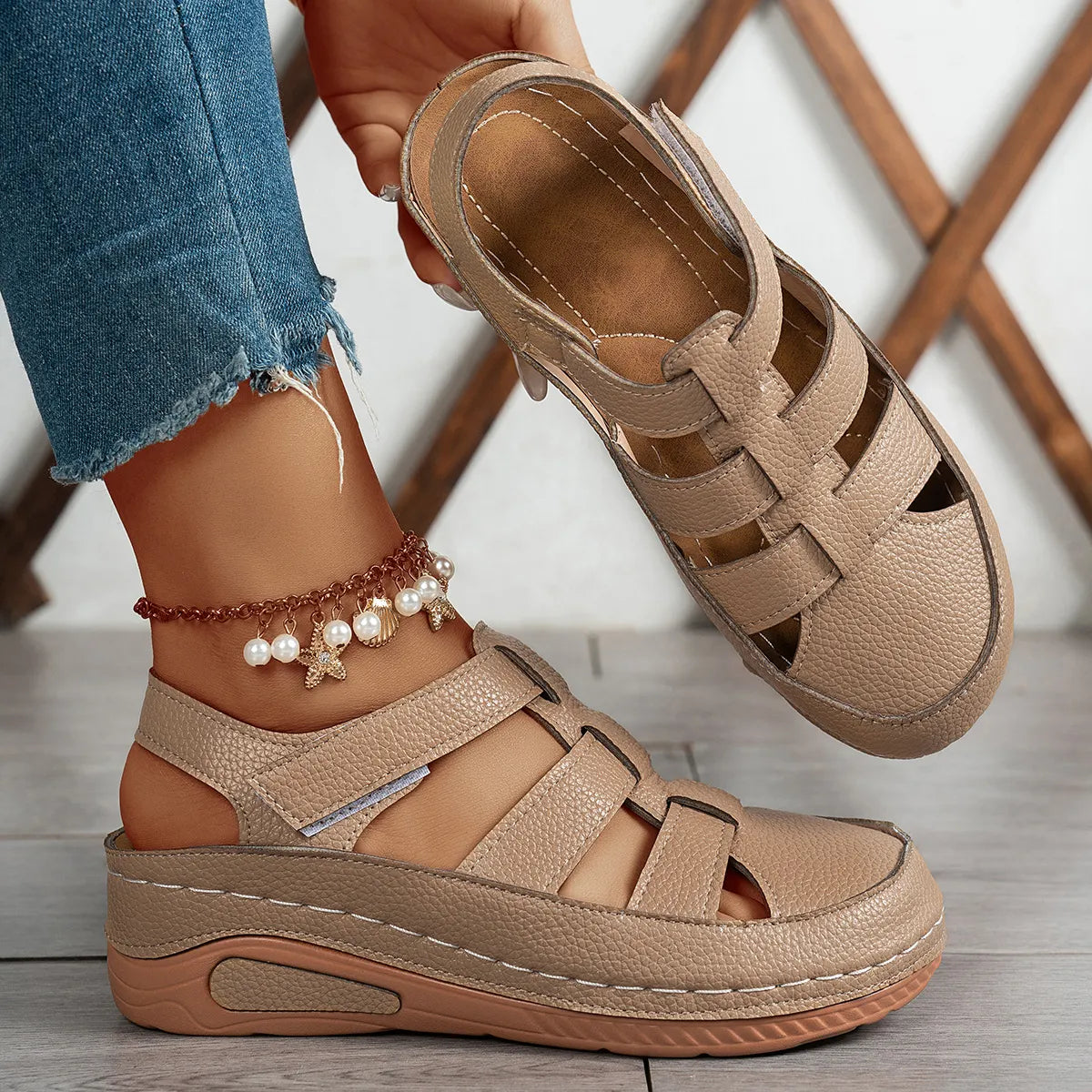 Gertraud | Sandales pour femmes à semelle de soutien à la mode