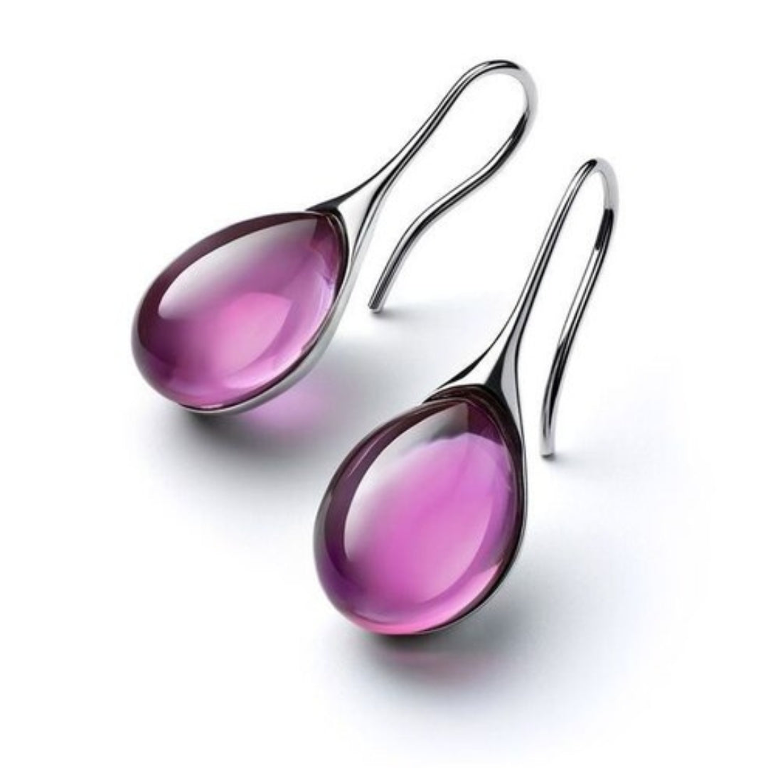 Marie | Boucles d'oreilles en cristal en forme de goutte