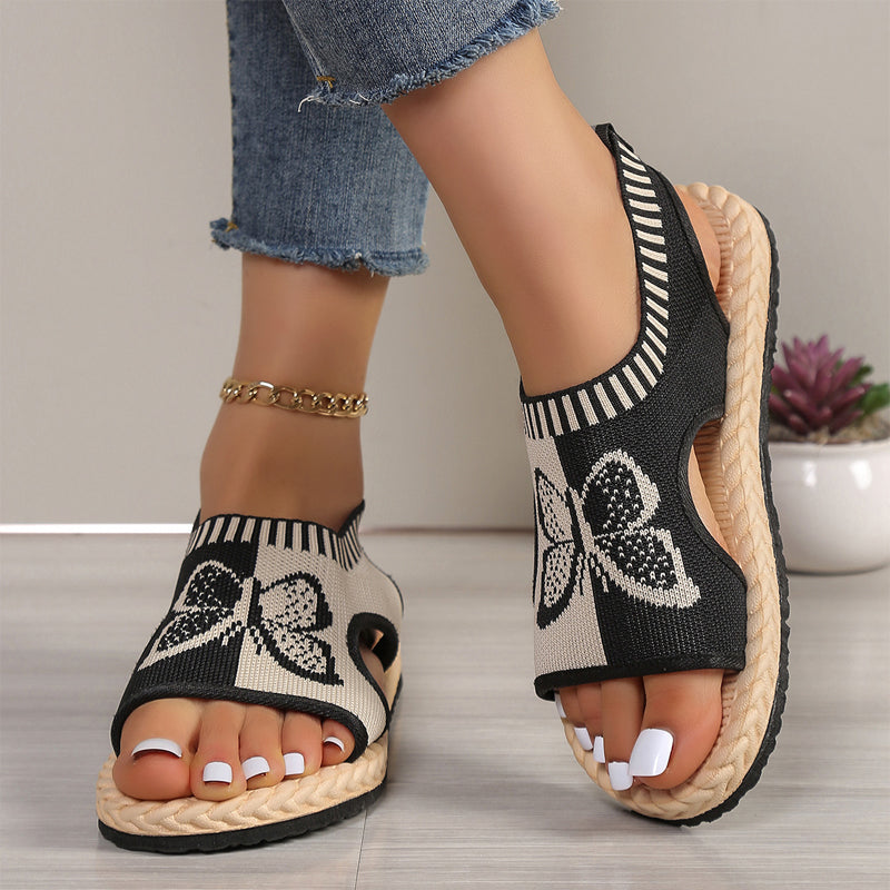 Franka | Sandales plates confortables pour femmes en maille