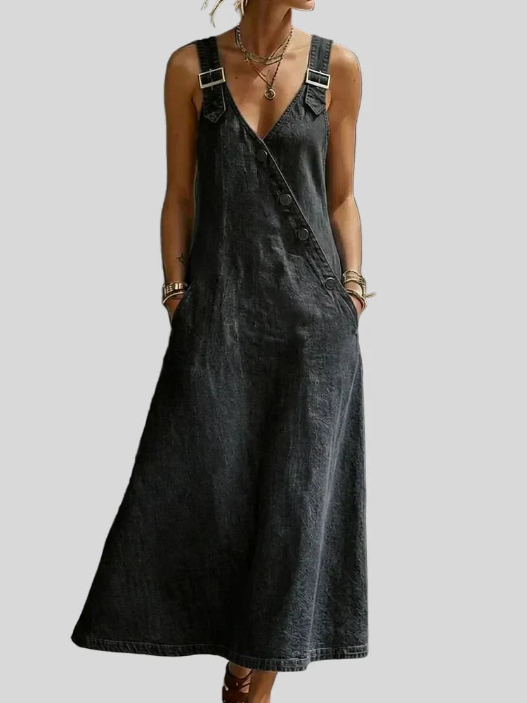 Cannes | Robe longue en denim