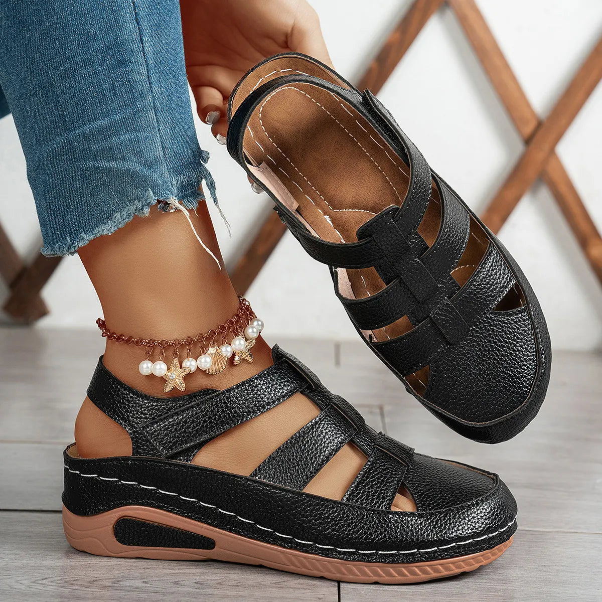 Gertraud | Sandales pour femmes à semelle de soutien à la mode