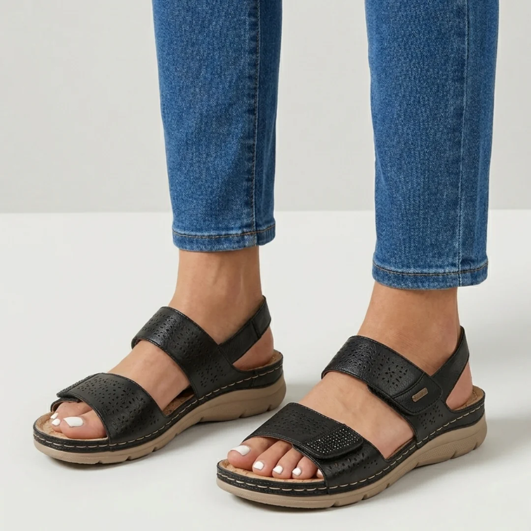 Ilka | Sandales de tous les jours avec semelle douce et velcro