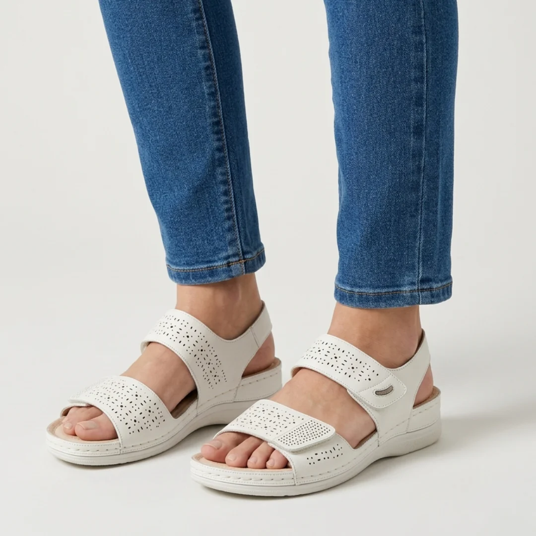 Ilka | Sandales de tous les jours avec semelle douce et velcro