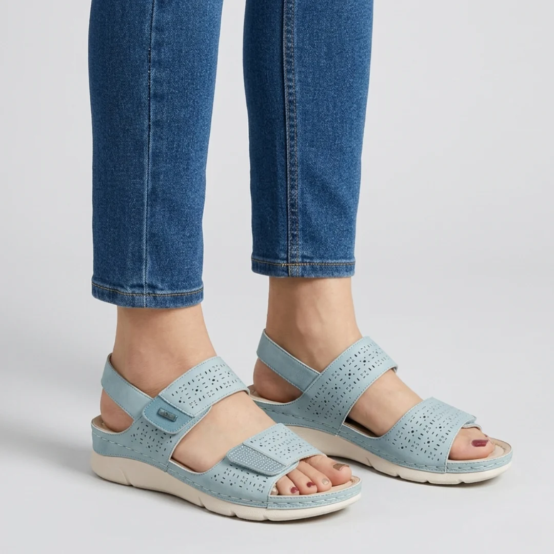 Ilka | Sandales de tous les jours avec semelle douce et velcro