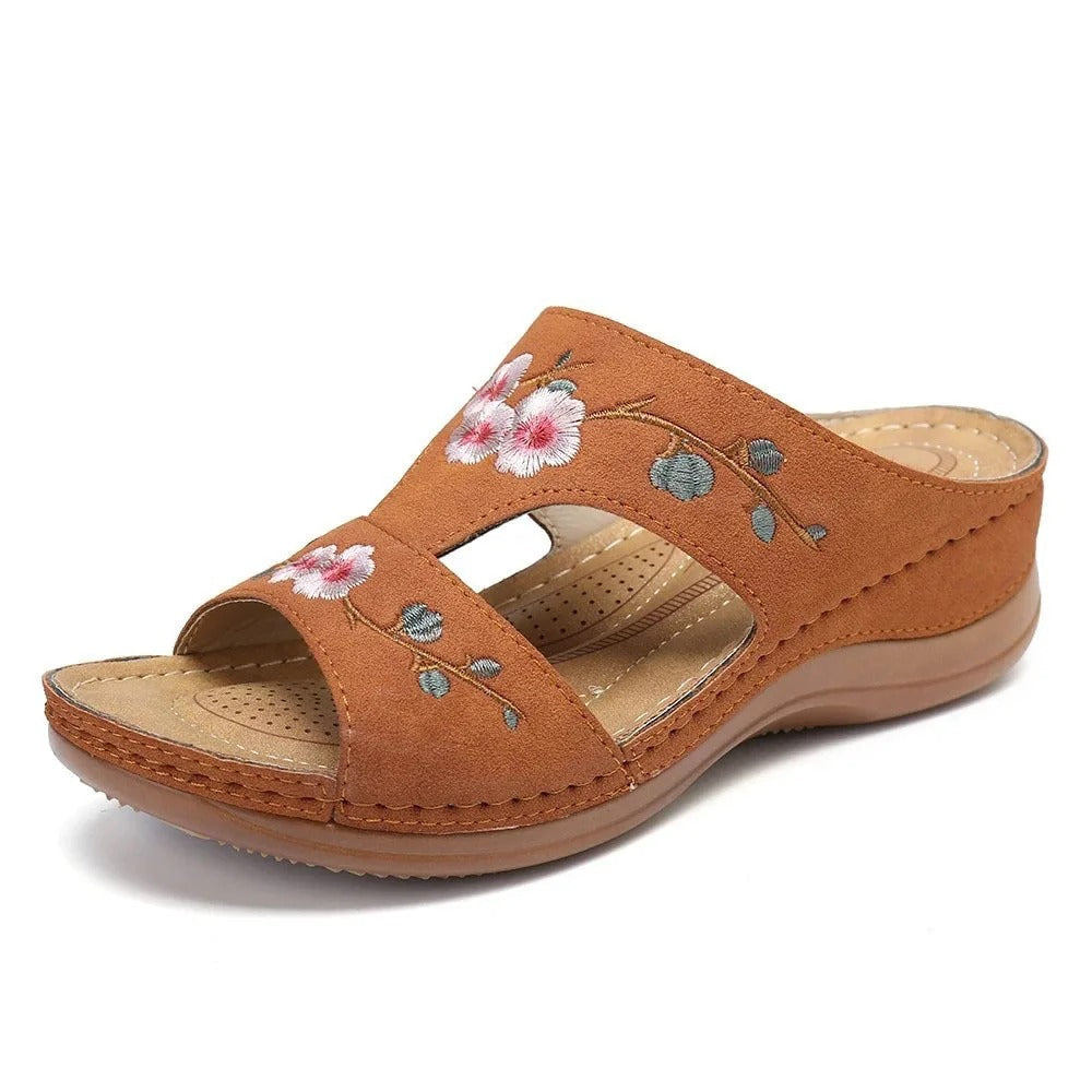 Karin | Sandales orthopédiques confortables avec motif floral