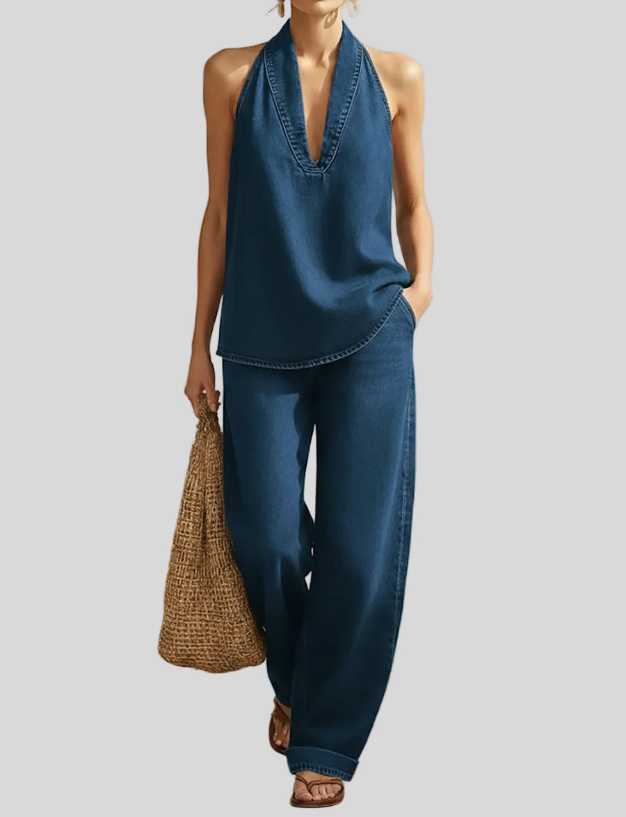 La Rochelle | Ensemble deux pièces denim vintage