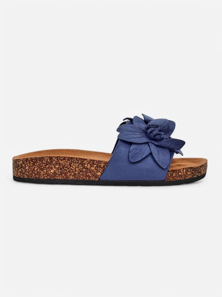Lieselotte | Tongs élégantes pour femmes avec détails floraux