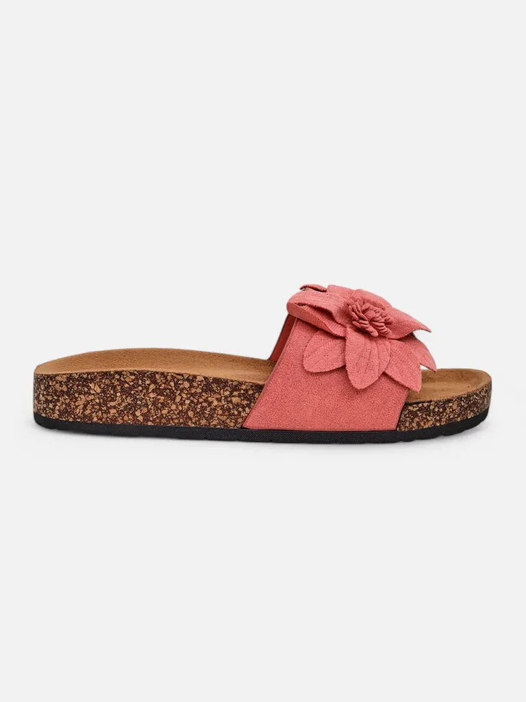 Lieselotte | Tongs élégantes pour femmes avec détails floraux